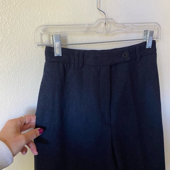 Burberrys Women’s Wool Trouser Dress Pants Charcoal Size 4 Vintage Straight Leg - Picture 3 of 8